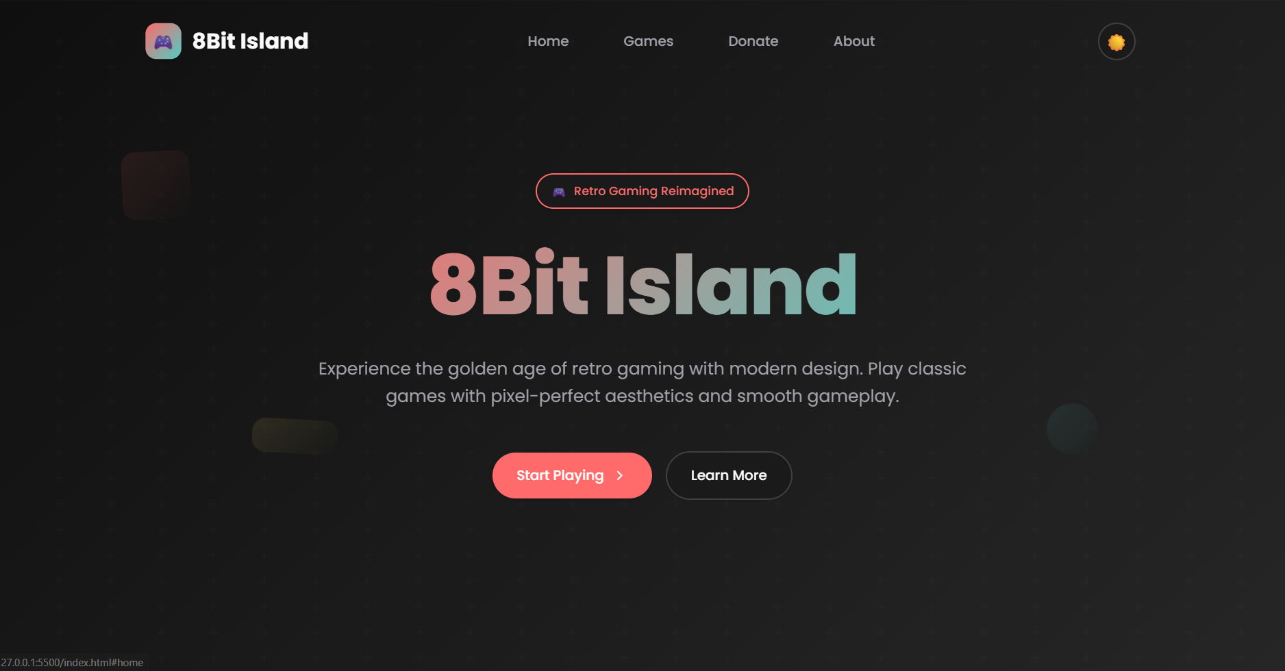 8Bit Island Retro Gaming Hub by Siddhartha Ramrukha