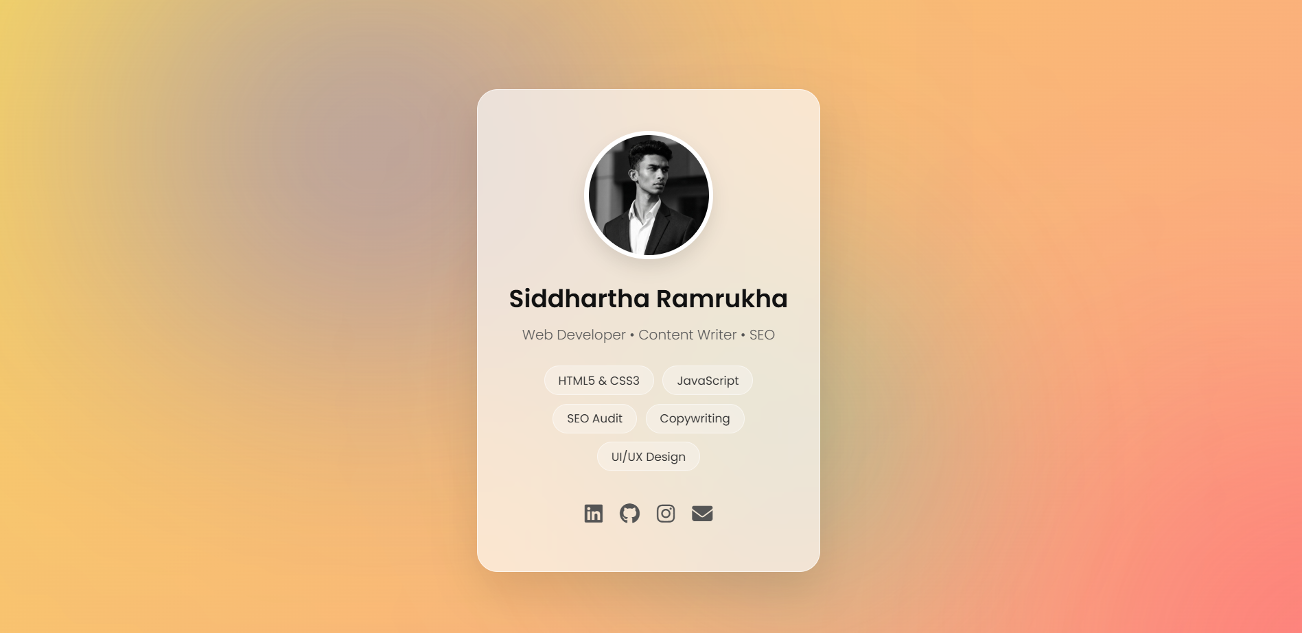 Digital Profile Card